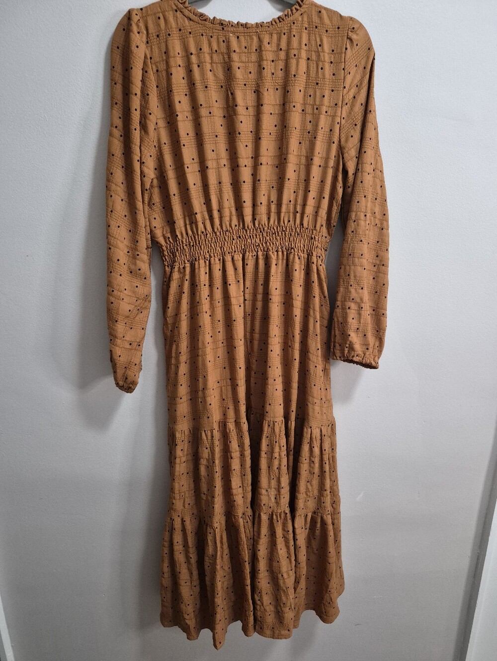 Hayden Los Angeles Polka Dot Tiered Midi Dress Size Large - Picture 5 of 5